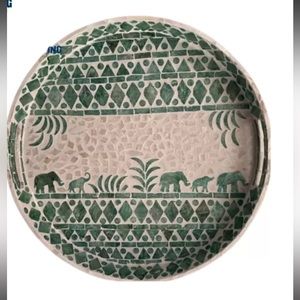 Mother Of Pearl Serving Tray 16X16